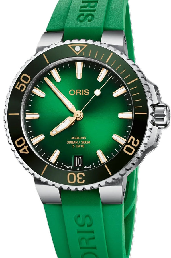 Oris Aquis DateCalibre Zielony 43.5 mm Stal
