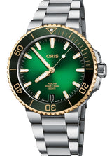 Oris Aquis Date Zielony 41.5 mm Złoto/Stal 0140077696357-0782209PEB