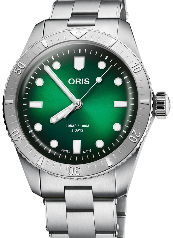 Oris Divers Sixty Five Zielony 38 mm Stal