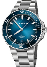 Oris Aquis Date Niebieski 43.5 mm Stal 0140077904135-0782302PEB