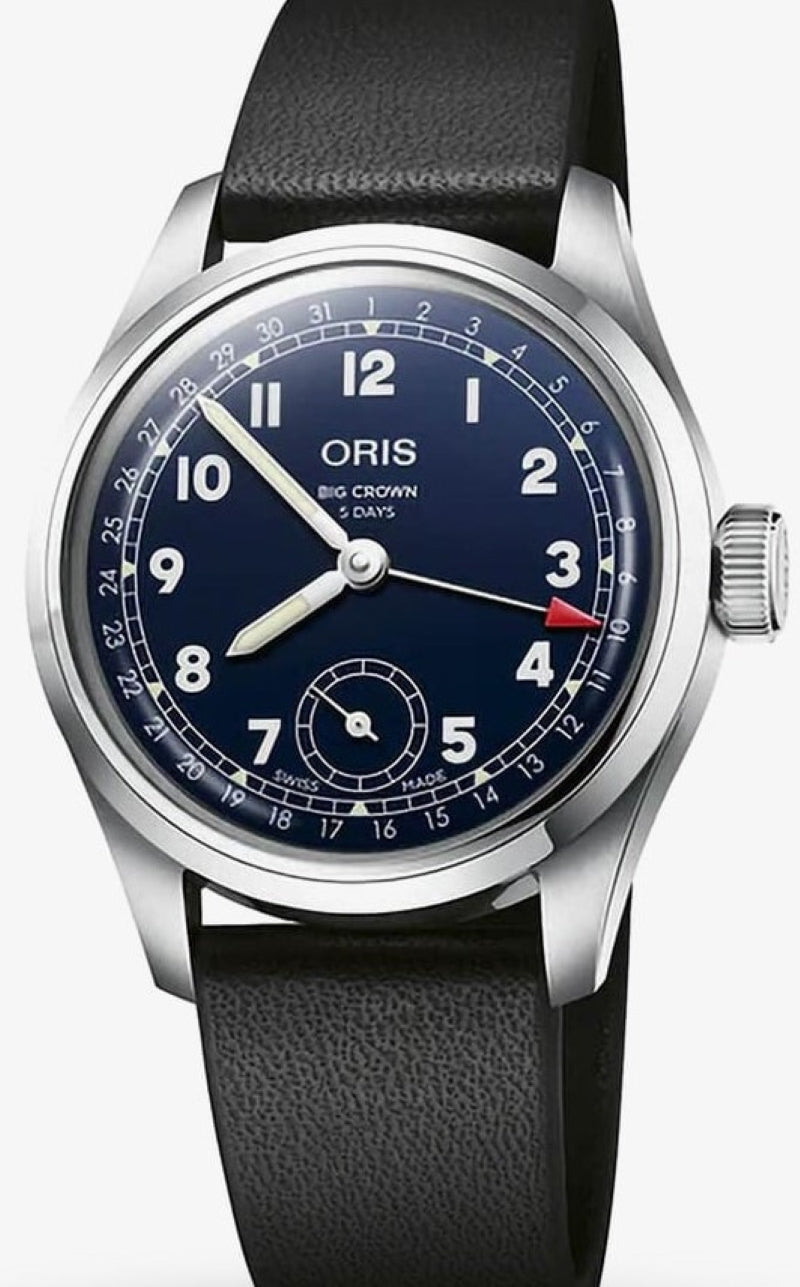 Oris Big Crown Niebieski 38 mm Stal 0140377764065-0751911