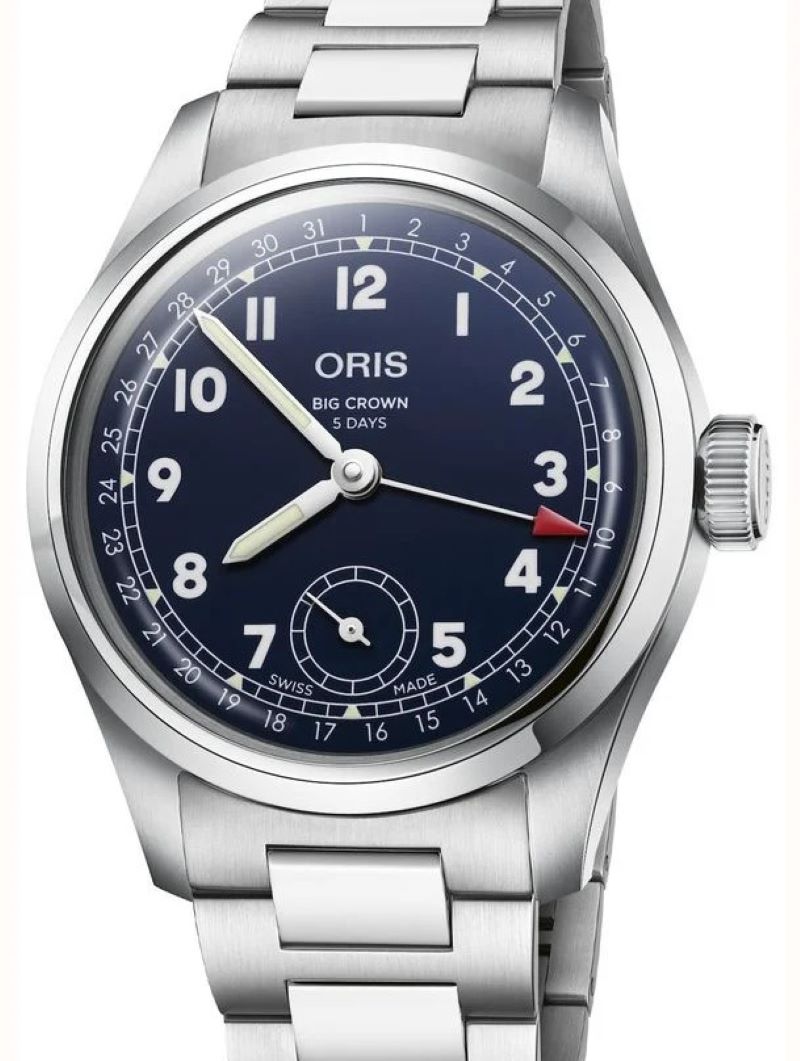 Oris Big Crown Pointer Date Niebieski 38 mm Stal 0140377764065-0781906