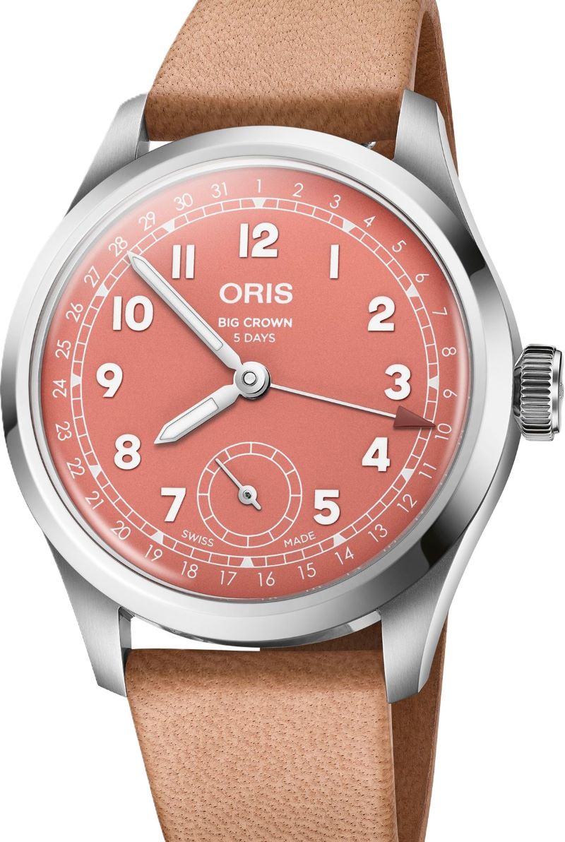 Oris Big Crown Pointer Date Czerwony 40 mm Stal 0140377994068-0762011FC