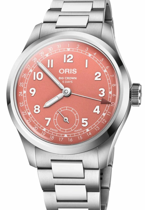 Oris Big Crown Pointer Date Rozowy 40 mm Stal