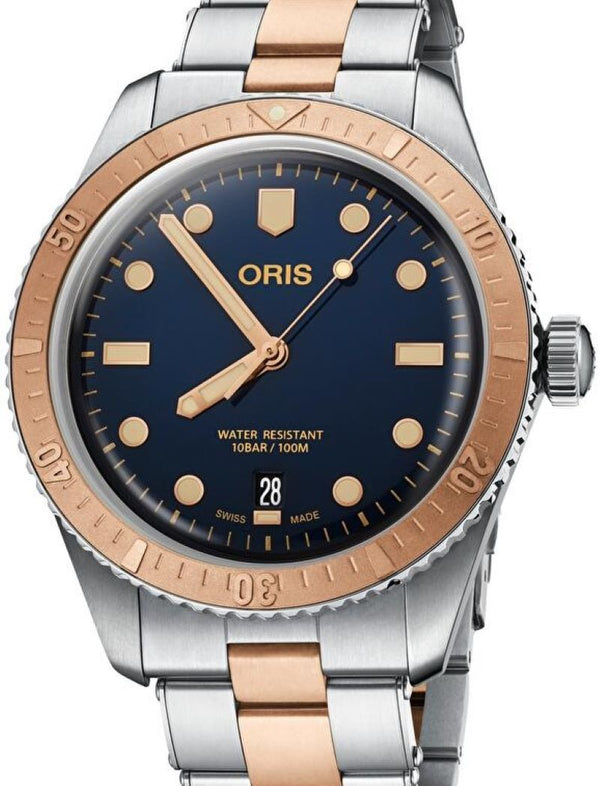 Oris Divers Sixty Five Niebieski 40 mm Stal