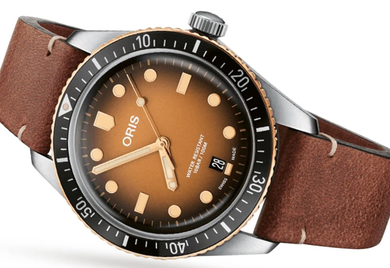 Oris Divers Sixty Five Brązowy 40 mm Stal 0173377074356-0752045