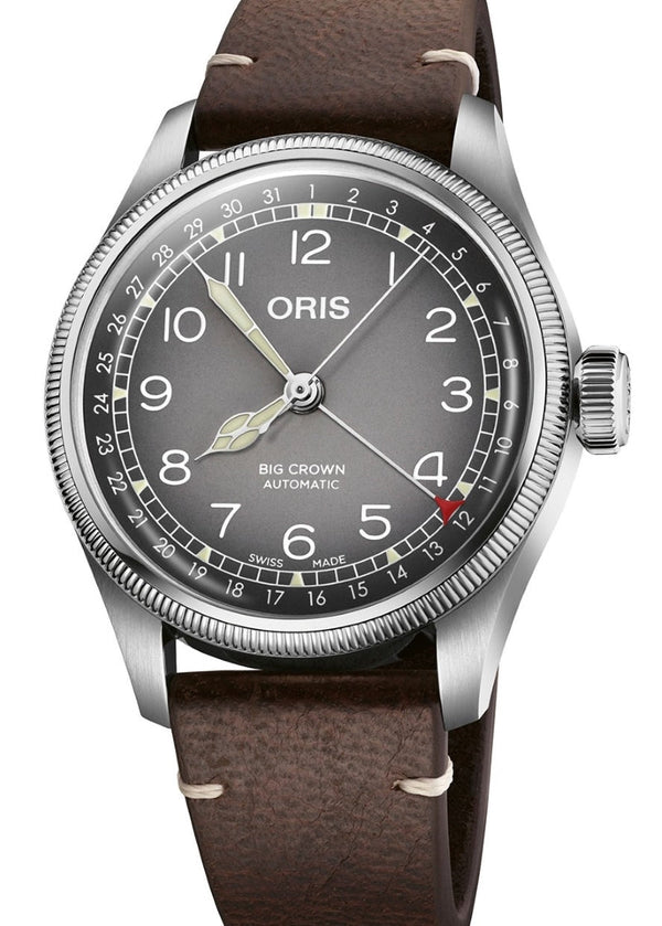 Oris Big Crown X Cervo Volante Szary 38 mm Stal
