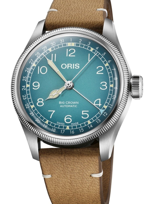 Oris Big Crown X Cervo Volante Niebieski 38 mm Stal
