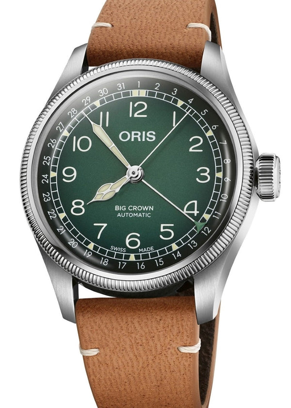 Oris Big Crown X Cervo Volante Zielony 38 mm Stal