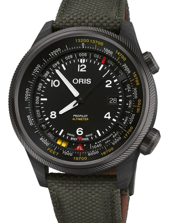 Oris ProPilot Altimeter Czarny 47 mm Włókno węglowe