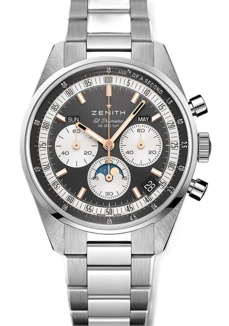 Zenith Chronomaster Szary 38 mm Stal 03.3400.3610/39.M3200