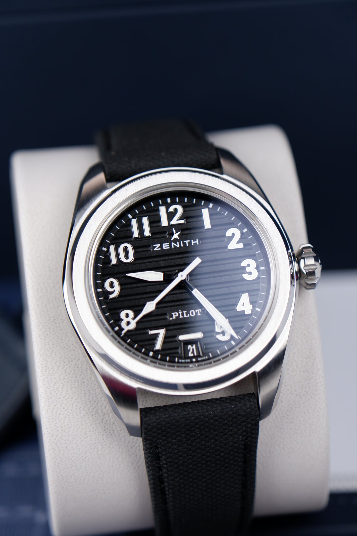 Zenith Pilot Czarny 40 mm Stal 03.4000.3620/21.I001