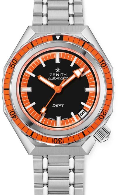 Zenith Defy Revival Czarny 37 mm Stal 03.A3648.670/21.M3648