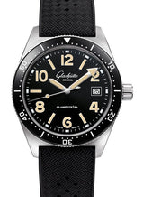 Glashütte Original SeaQ Czarny 39 mm Stal 1-39-11-06-80-33