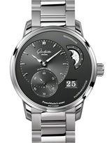 Glashütte Original PanoMaticLunar Szary 40 mm Stal 1-90-02-43-32-71