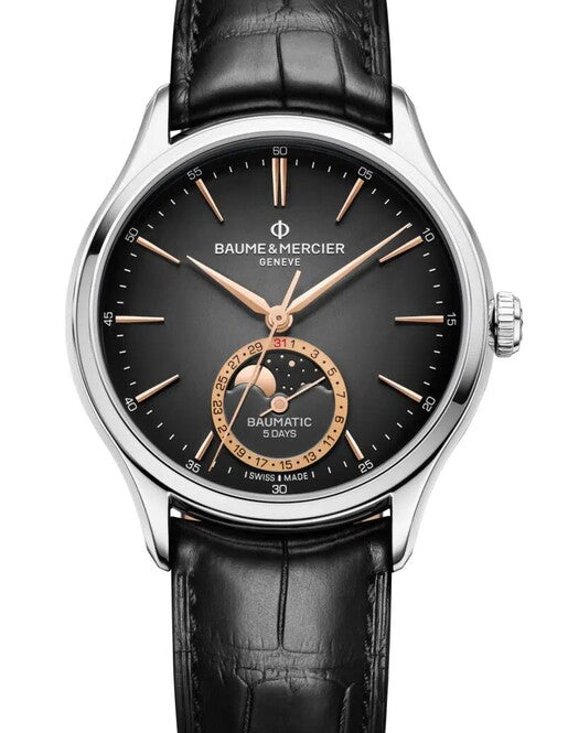 Baume & Mercier Clifton Szary 39 mm Stal M0A10758
