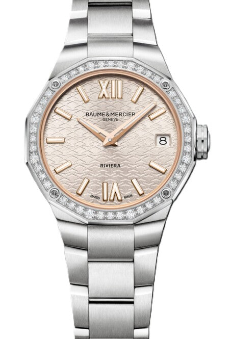Baume & Mercier Riviera Srebrny 33 mm Stal M0A10796