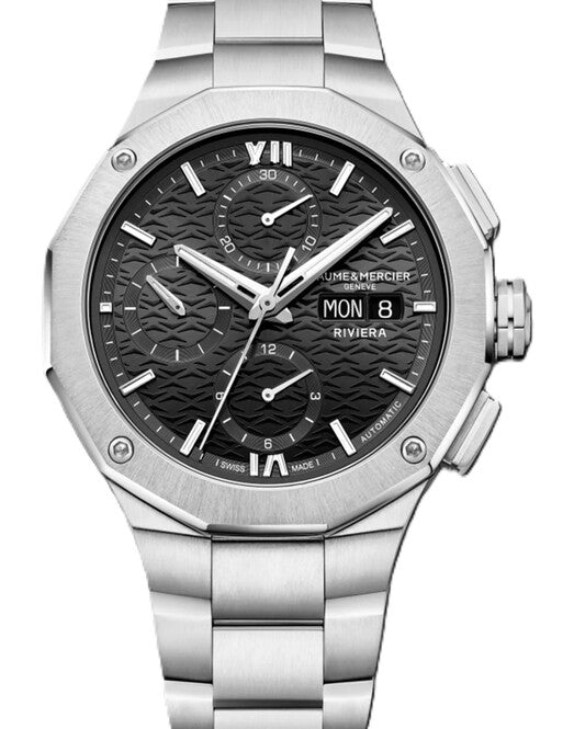 Baume & Mercier Riviera Czarny 41 mm Stal M0A10825