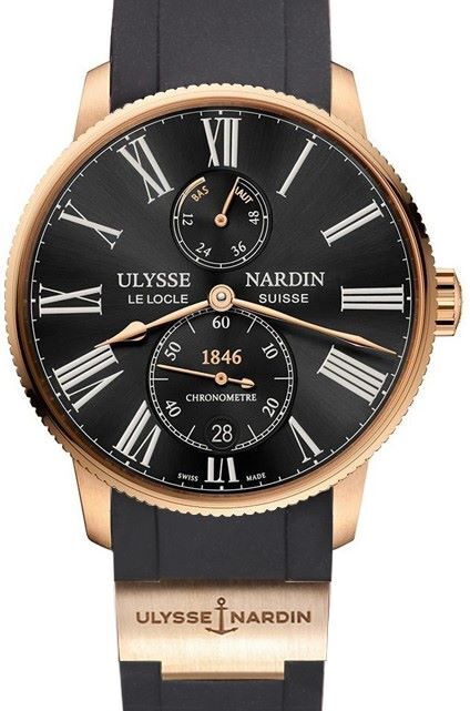 Ulysse Nardin Marine Torpilleur Czarny 42 mm Złoto różowe 1182-310-3/42