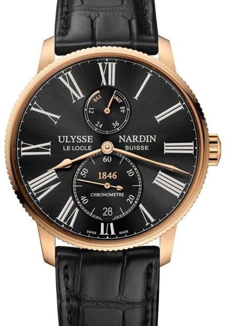 Ulysse Nardin Marine Torpilleur Czarny 42 mm Złoto różowe 1182-310/42