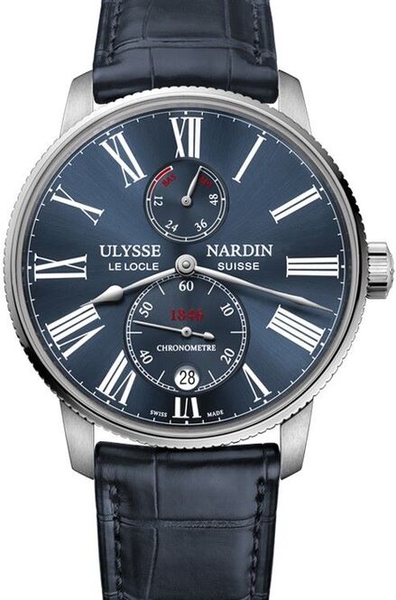 Ulysse Nardin Marine Torpilleur Niebieski 42 mm Stal 1183-310/43