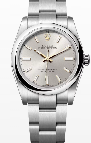 Rolex Oyster Perpetual 34 Czarny 34 mm Stal