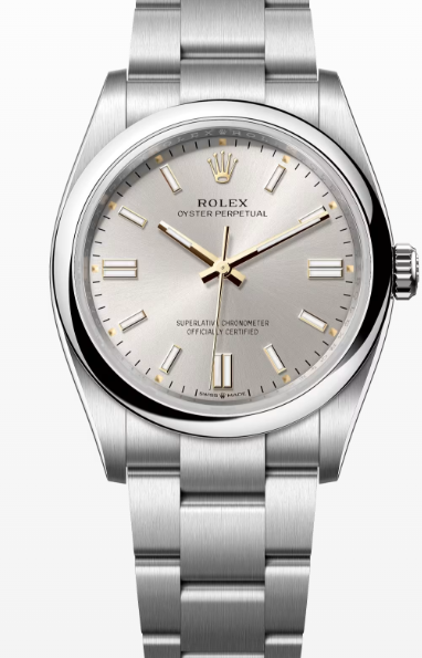 Rolex Oyster Perpetual 36 Srebrny 36 mm Stal