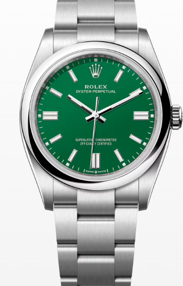 Rolex Oyster Perpetual 36 Zielony 36 mm Stal