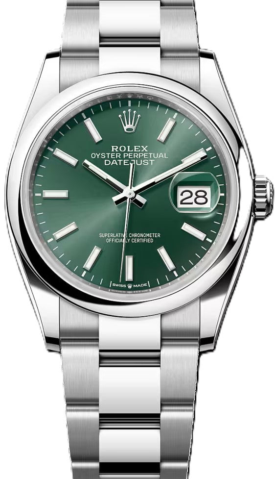 Rolex Datejust 36 Miętowy 36 mm Stal