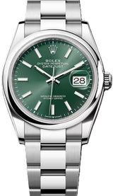 Rolex Datejust 36 Miętowy 36 mm Stal