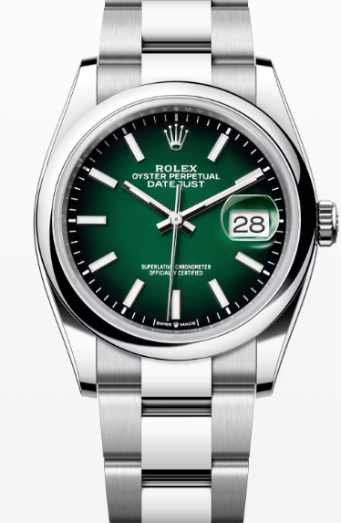 Rolex Datejust 36 Zielony diamenty 36 mm Złoto/Stal