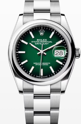 Rolex Datejust 36 Zielony diamenty 36 mm Złoto/Stal