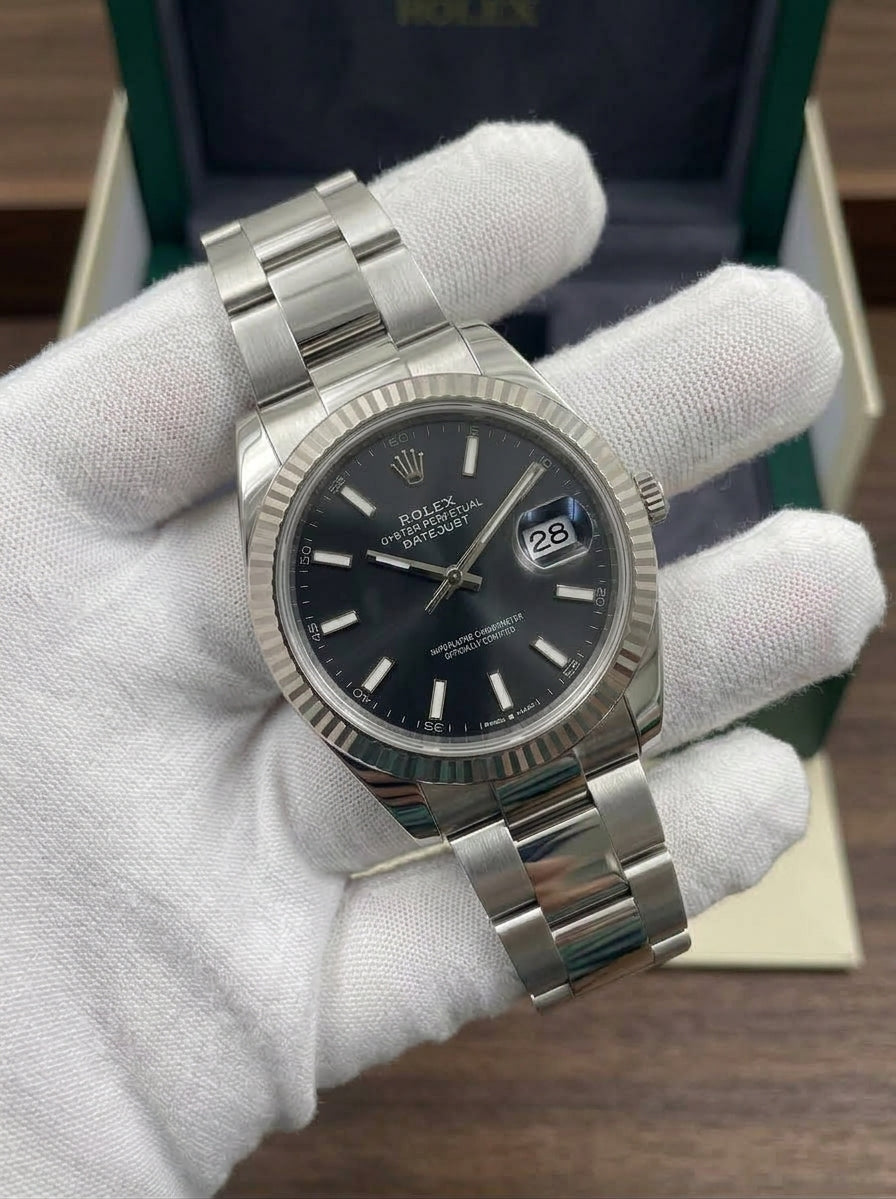 Rolex Datejust 41 Szary 41 mm Złoto/Stal