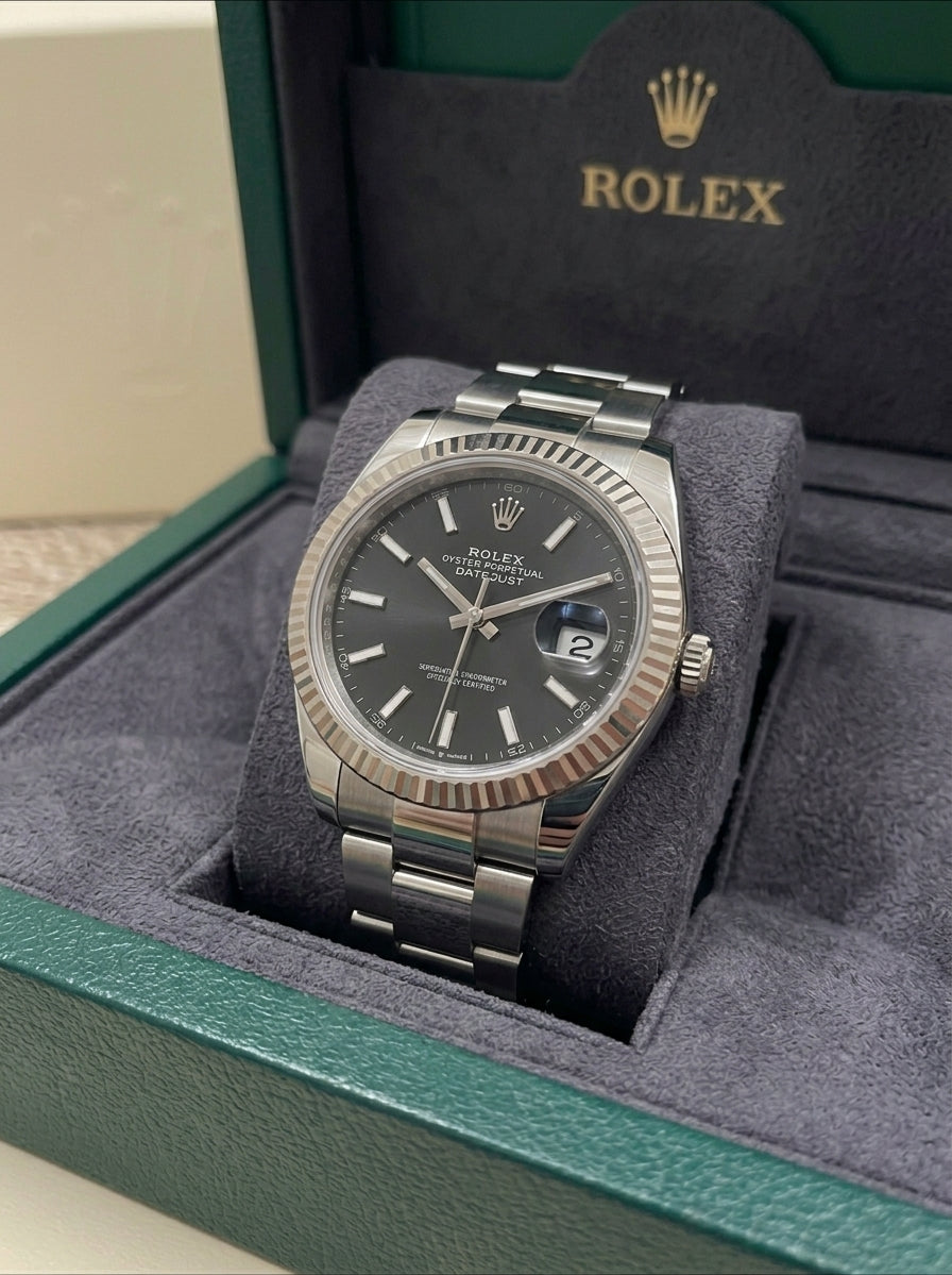 Rolex Datejust 41 Szary 41 mm Złoto/Stal
