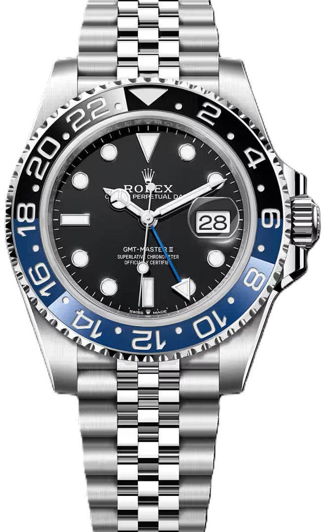 Rolex GMT Master II "Batgirl" Czarny 40 mm Stal