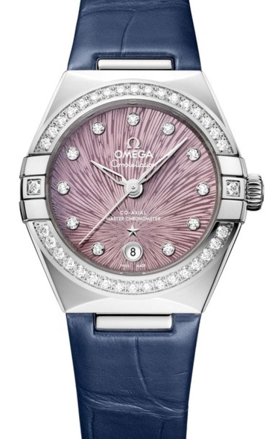 Omega Constellation Fioletowy 29 mm Stal 131.18.29.20.60.001