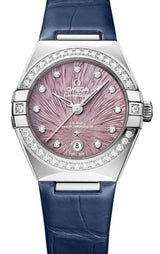 Omega Constellation Fioletowy 29 mm Stal 131.18.29.20.60.001