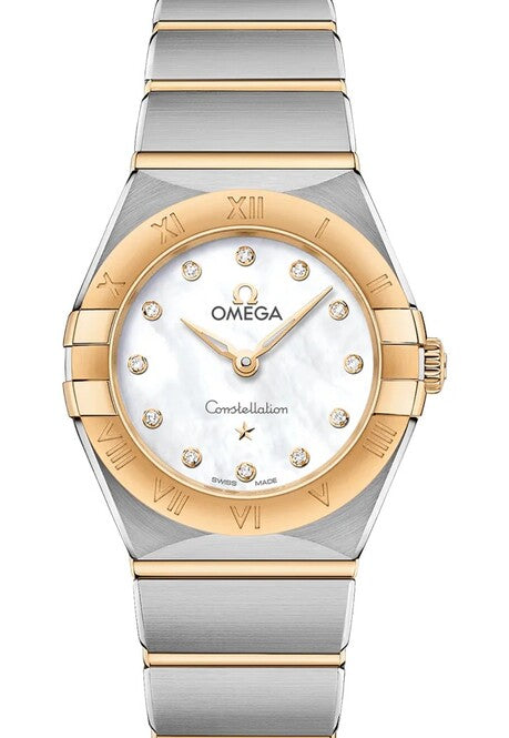 Omega Constellation Biały 25 mm Złoto/Stal 131.20.25.60.55.002