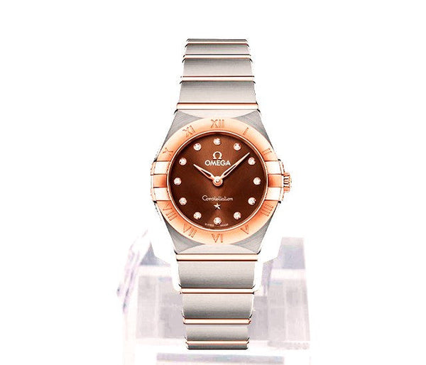 Omega Constellation Quartz 25mm Szary Złoto/Stal