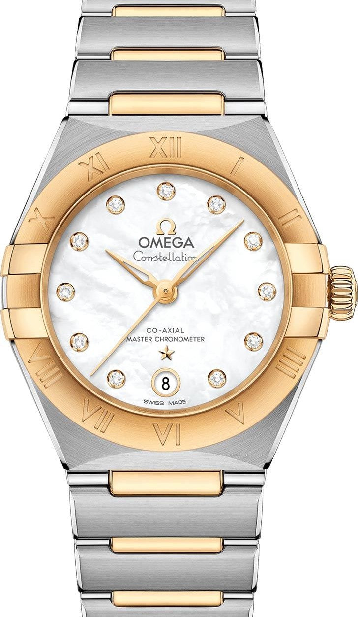 Omega Constellation Masa perlowa 29 mm Zloto/Stal 131.20.29.20.55.002
