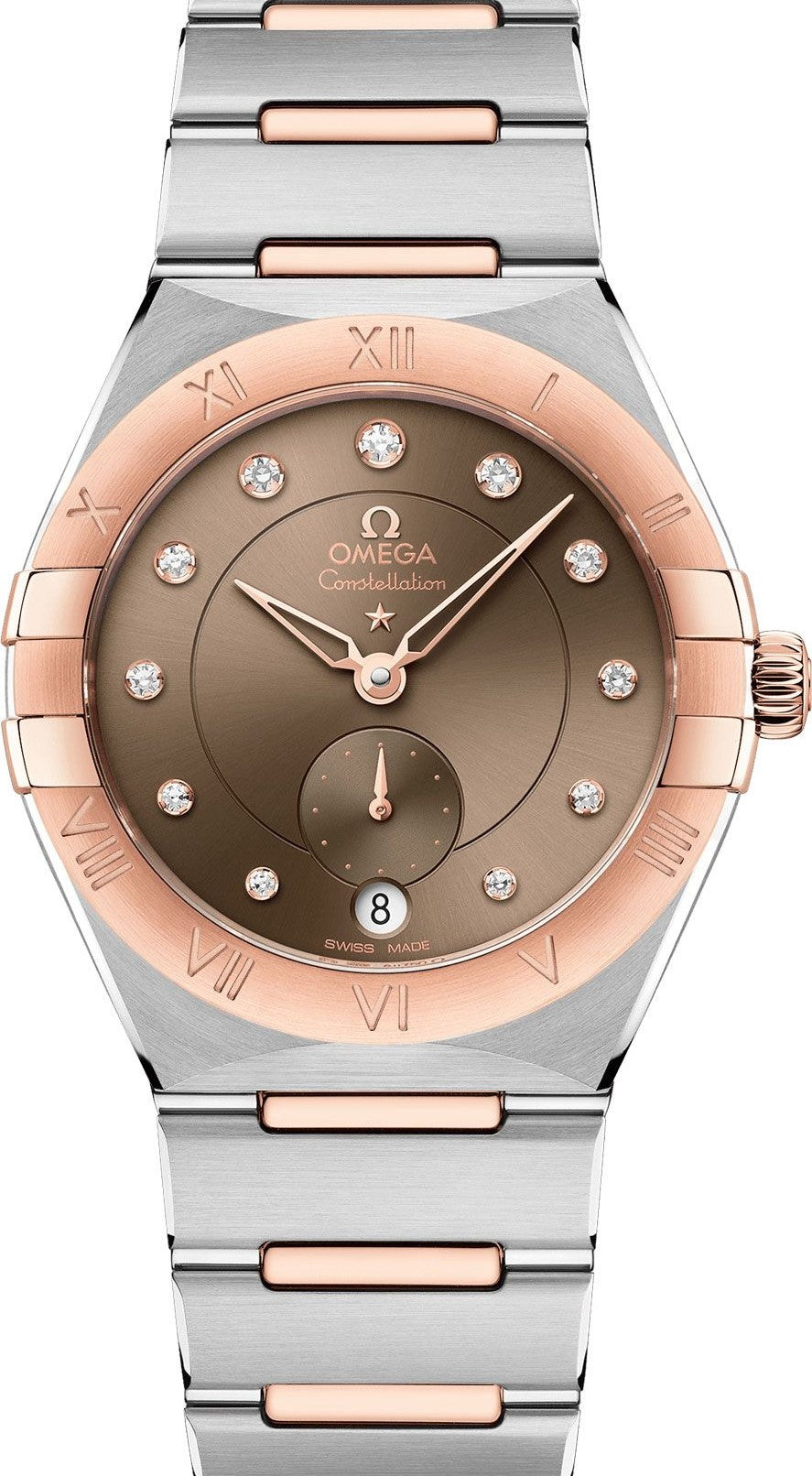 Omega Constellation Brązowy 34 mm Zloto/Stal 131.20.34.20.63.001