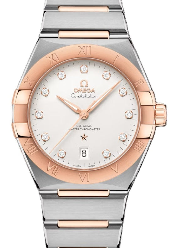 Omega Constellation Srebrny 39 mm Złoto/Stal 131.20.39.20.52.001