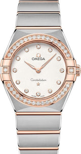 Omega Constellation Biały 28 mm Złoto/Stal 131.25.28.60.55.001