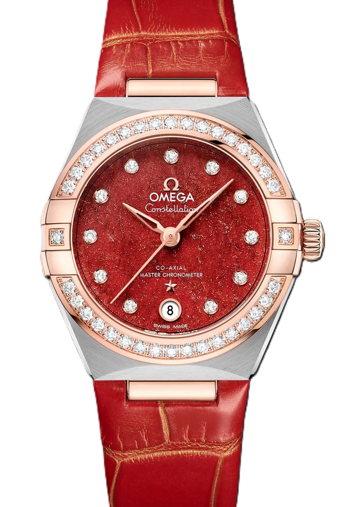 Omega Constellation Czerwony 29 mm Zloto/Stal 131.28.29.20.99.002