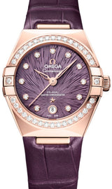 Omega Constellation Fioletowy 29 mm Złoto różowe 131.58.29.20.60.002
