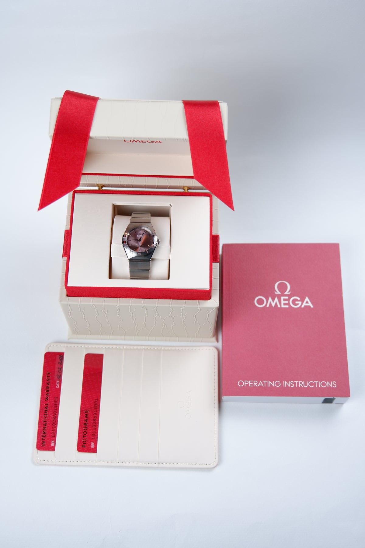 Omega Constellation Quartz 28MM Różowy Stal 131.10.28.60.11.001