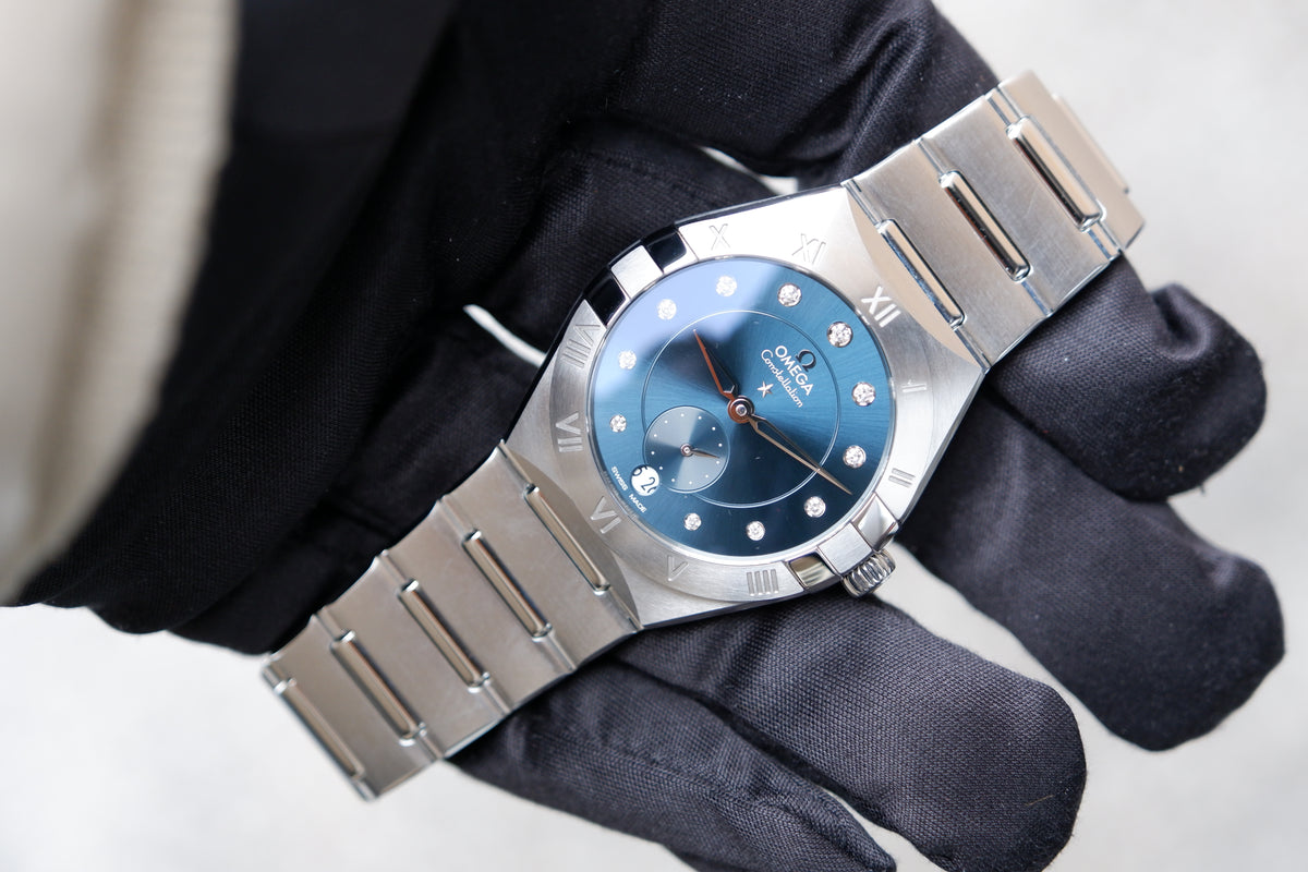 Omega Constellation Niebieski 34 mm Stal 131.10.34.20.53.001