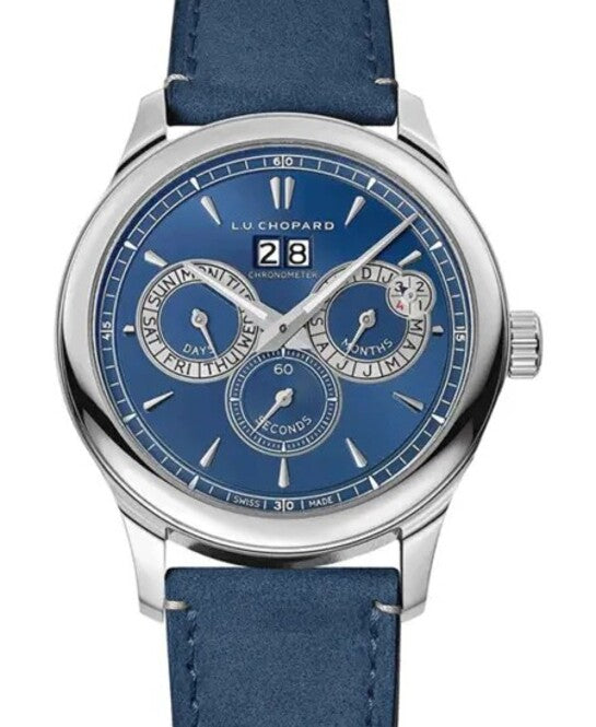 Chopard L.U.C Perpetual Twin Niebieski 43 mm Stal 168561-3003