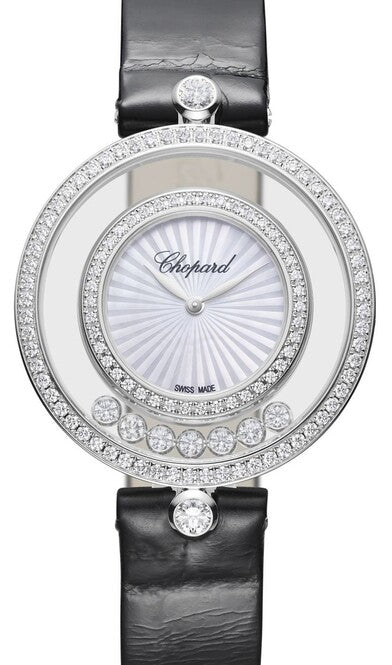 Chopard Happy Diamonds Icons Masa perłowa 32 mm Złoto białe 209426-1201