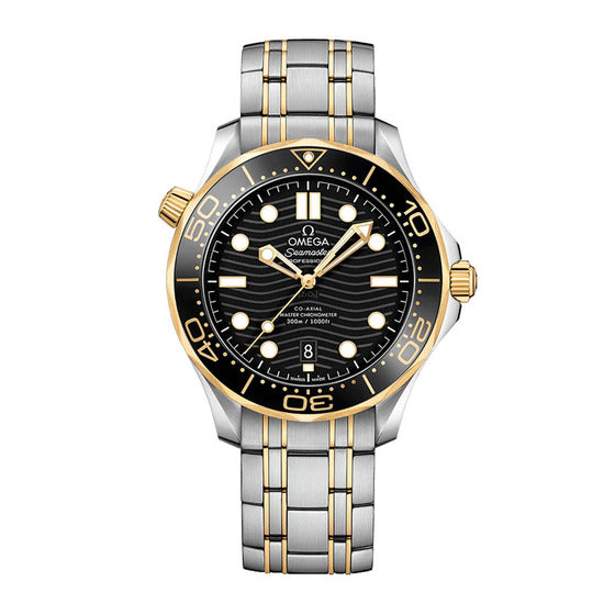 Omega Seamaster Diver Czarny 42 mm Zloto/Stal